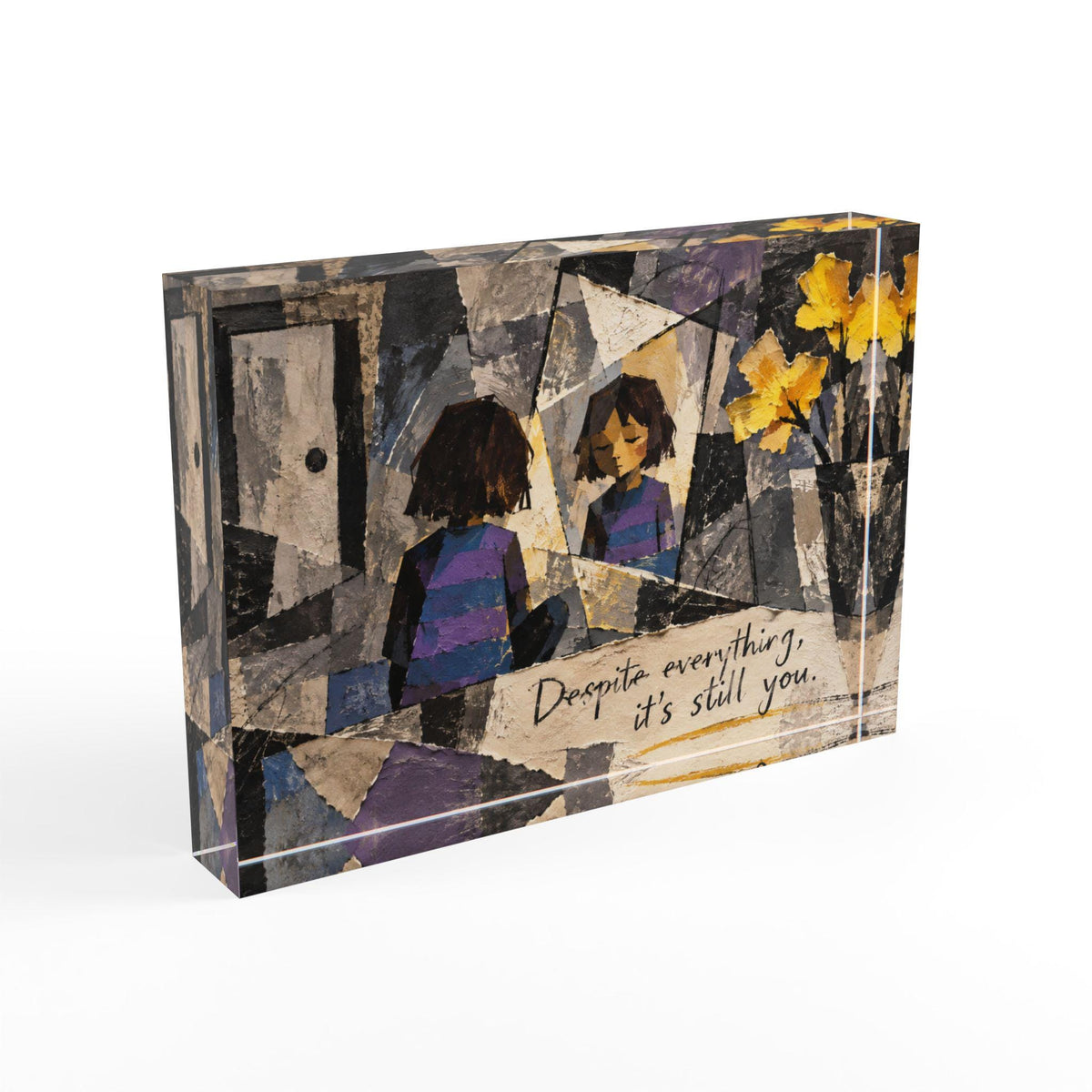 Despite Everything, Its Still You — Undertale Inspired Acrylic Photo Block, Abstract Mirror Art, Gamer Gift