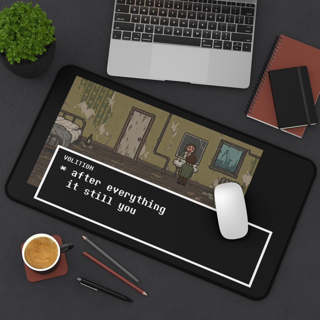 Undertale Inspired Disco Elysium Inspired Mouse Pad, Harry Du Bois Volition Pixel Art Desk Mat, Neoprene Gaming Mat, RPG Gamer Gift