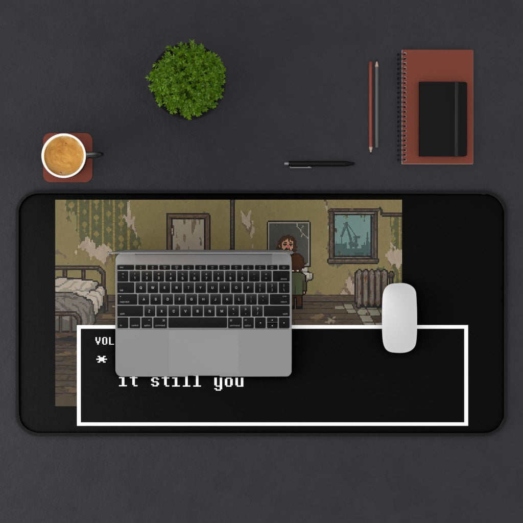 Undertale Inspired Disco Elysium Inspired Mouse Pad, Harry Du Bois Volition Pixel Art Desk Mat, Neoprene Gaming Mat, RPG Gamer Gift