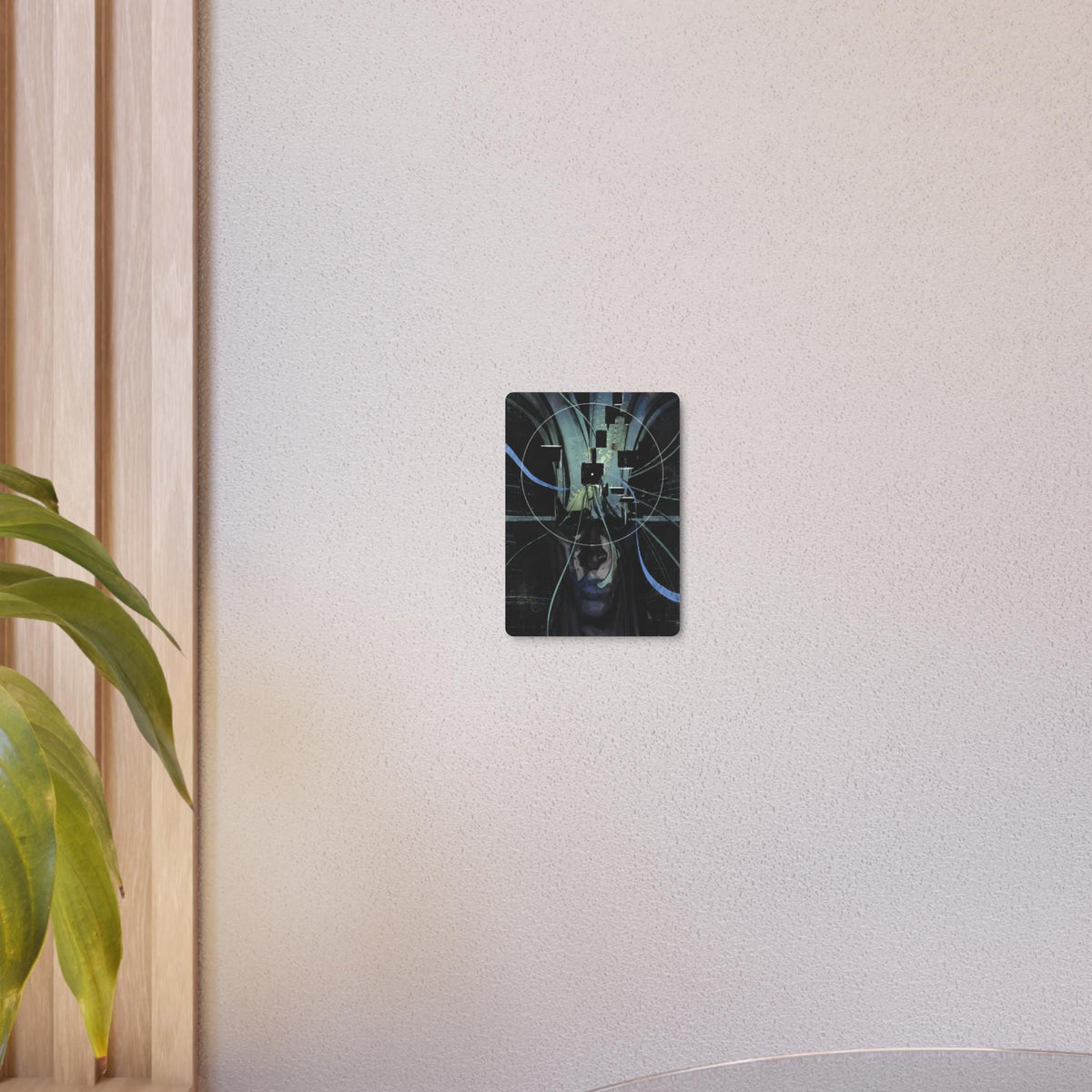 Disco Elysium Visual Calculus Cybernetic Skull Metal Art Sign | Futuristic Wall Decor