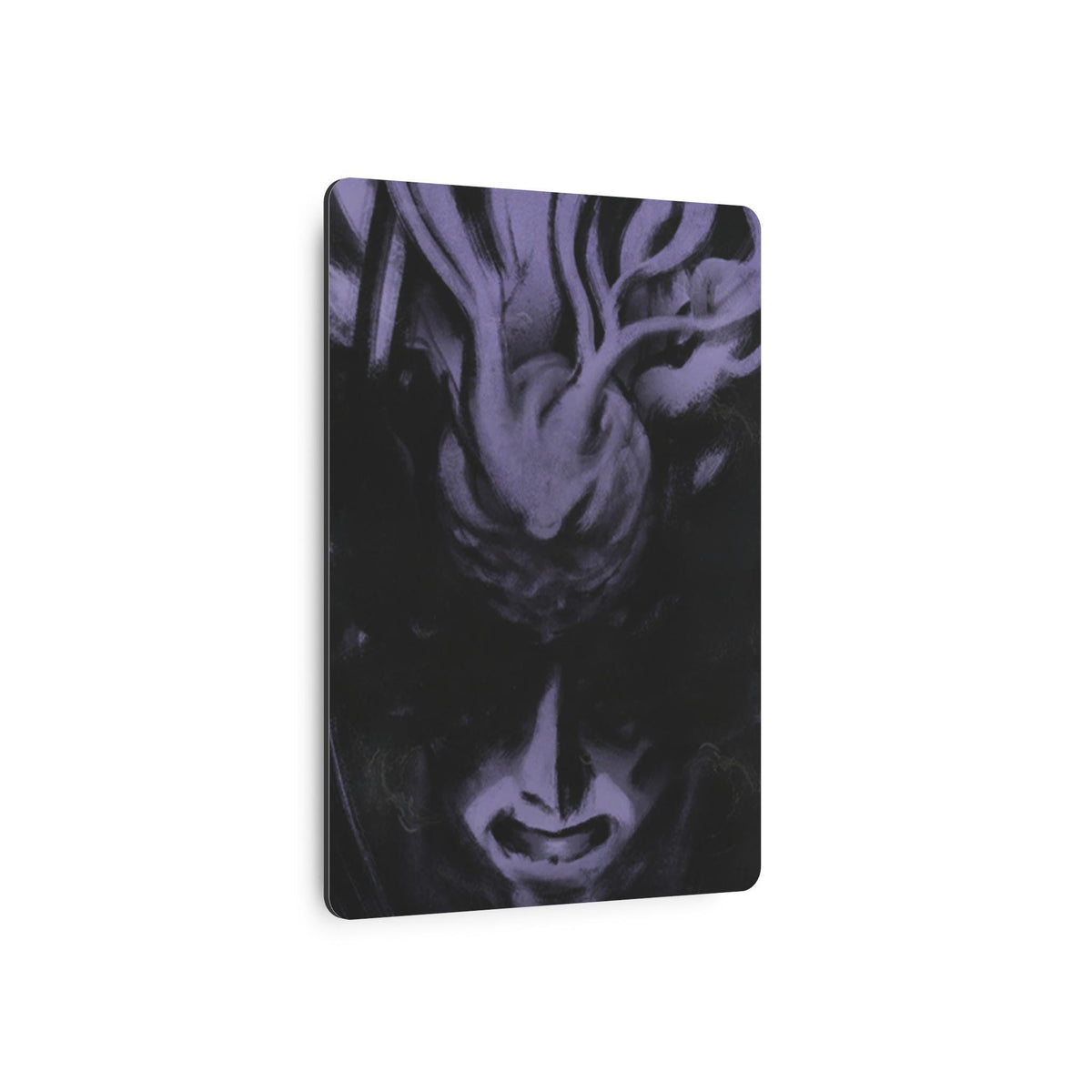 Disco Elysium Suggestion Metal Art Sign | Purple Demon Face, Dark Fantasy Wall Decor