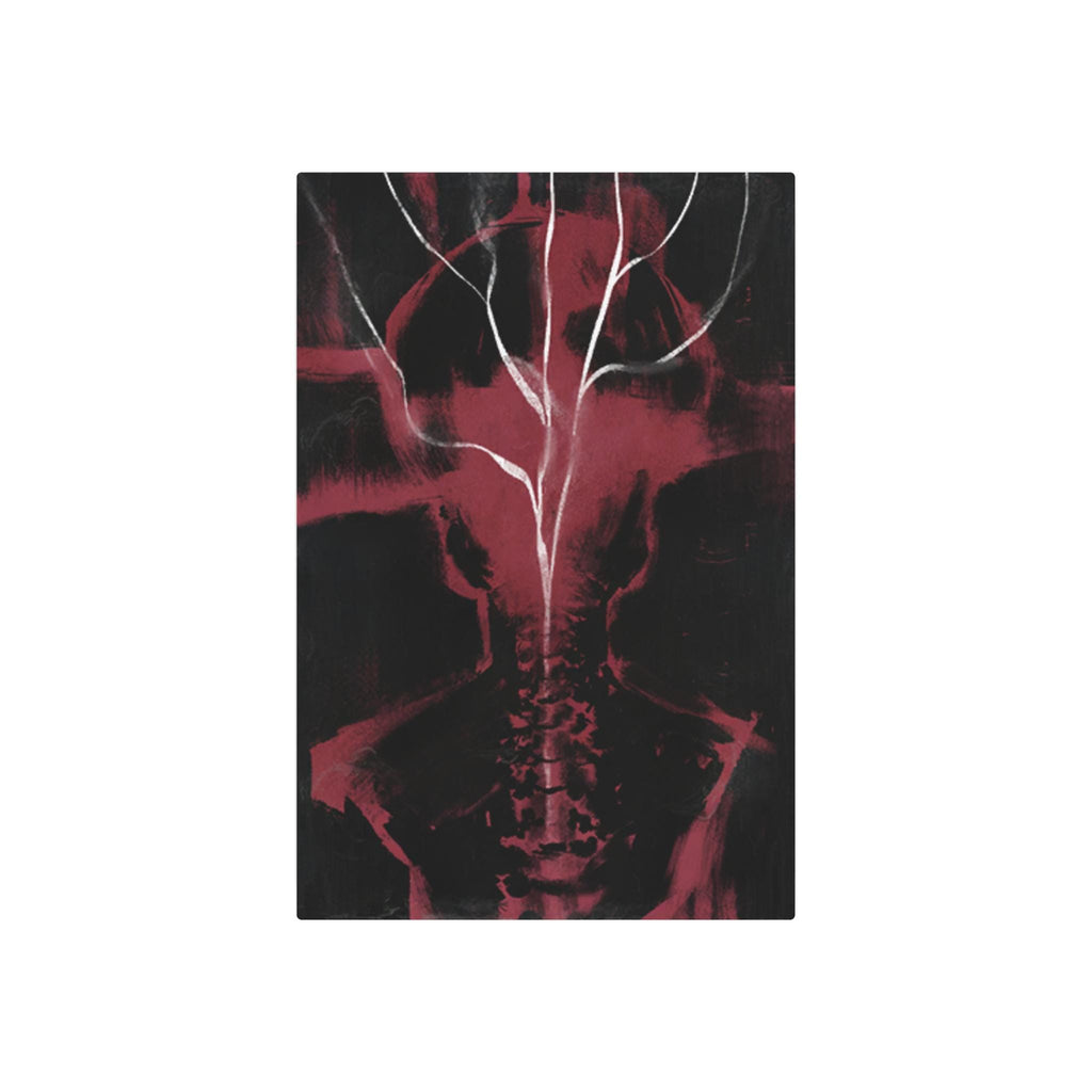 Disco Elysium Shivers Metal Art Sign | Dark Red Spine Tree Wall Decor