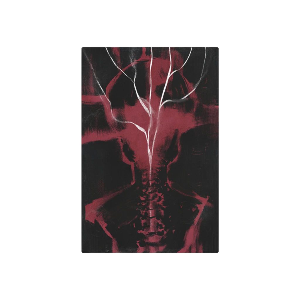Disco Elysium Shivers Metal Art Sign | Dark Red Spine Tree Wall Decor