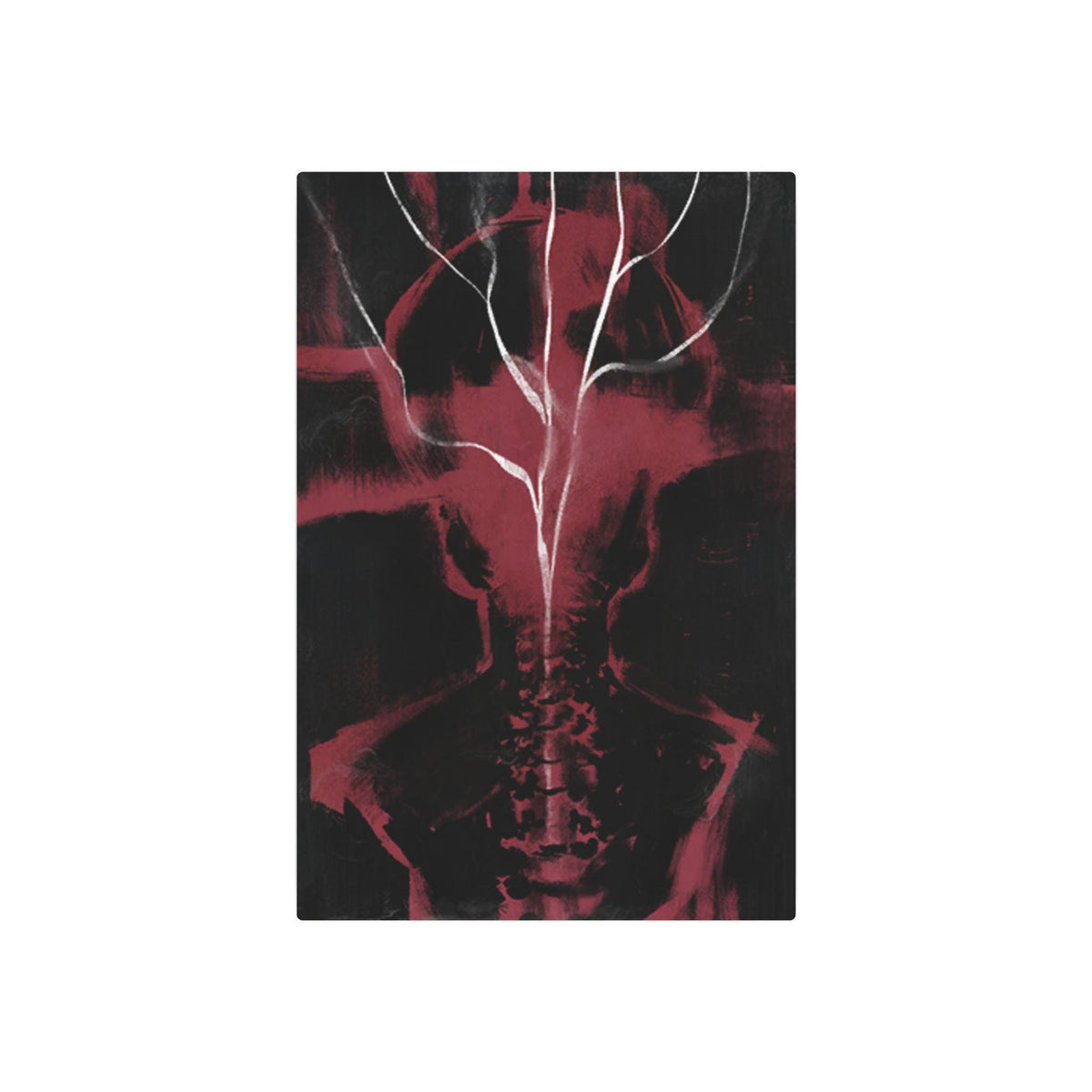 Disco Elysium Shivers Metal Art Sign | Dark Red Spine Tree Wall Decor