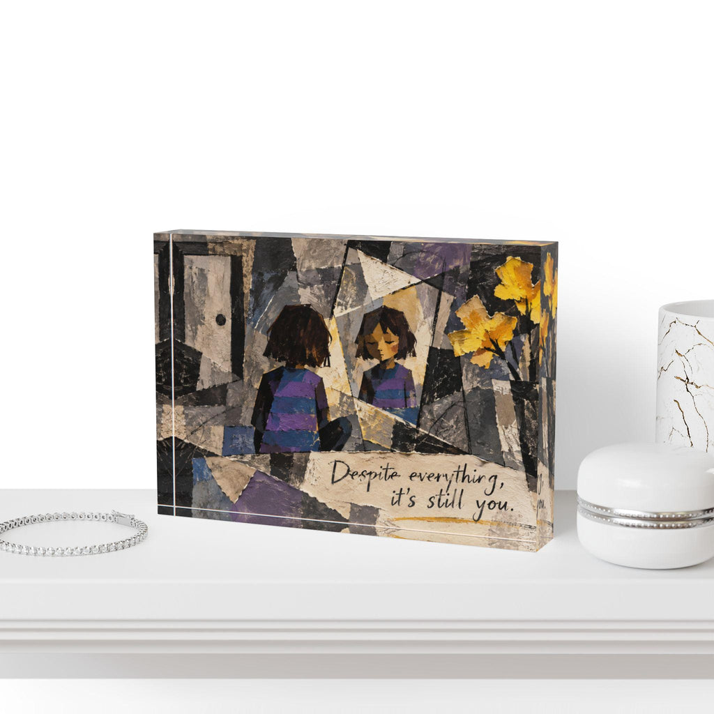 Despite Everything, Its Still You — Undertale Inspired Acrylic Photo Block, Abstract Mirror Art, Gamer Gift