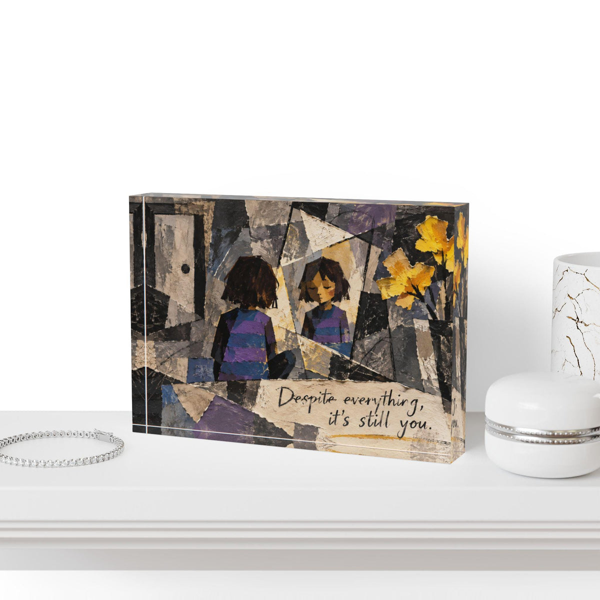 Despite Everything, Its Still You — Undertale Inspired Acrylic Photo Block, Abstract Mirror Art, Gamer Gift