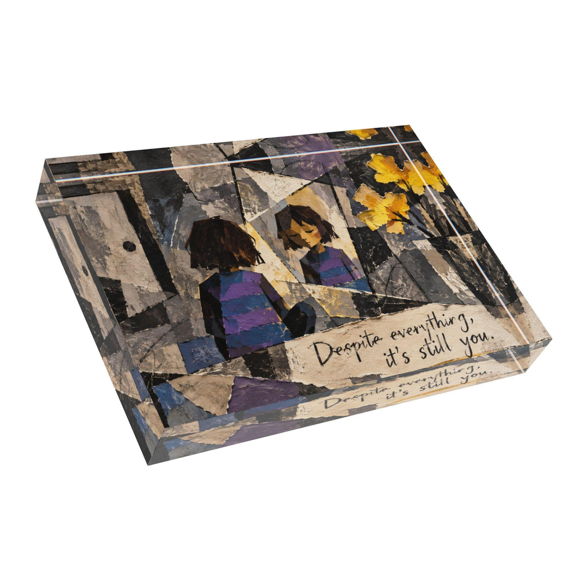Despite Everything, Its Still You — Undertale Inspired Acrylic Photo Block, Abstract Mirror Art, Gamer Gift
