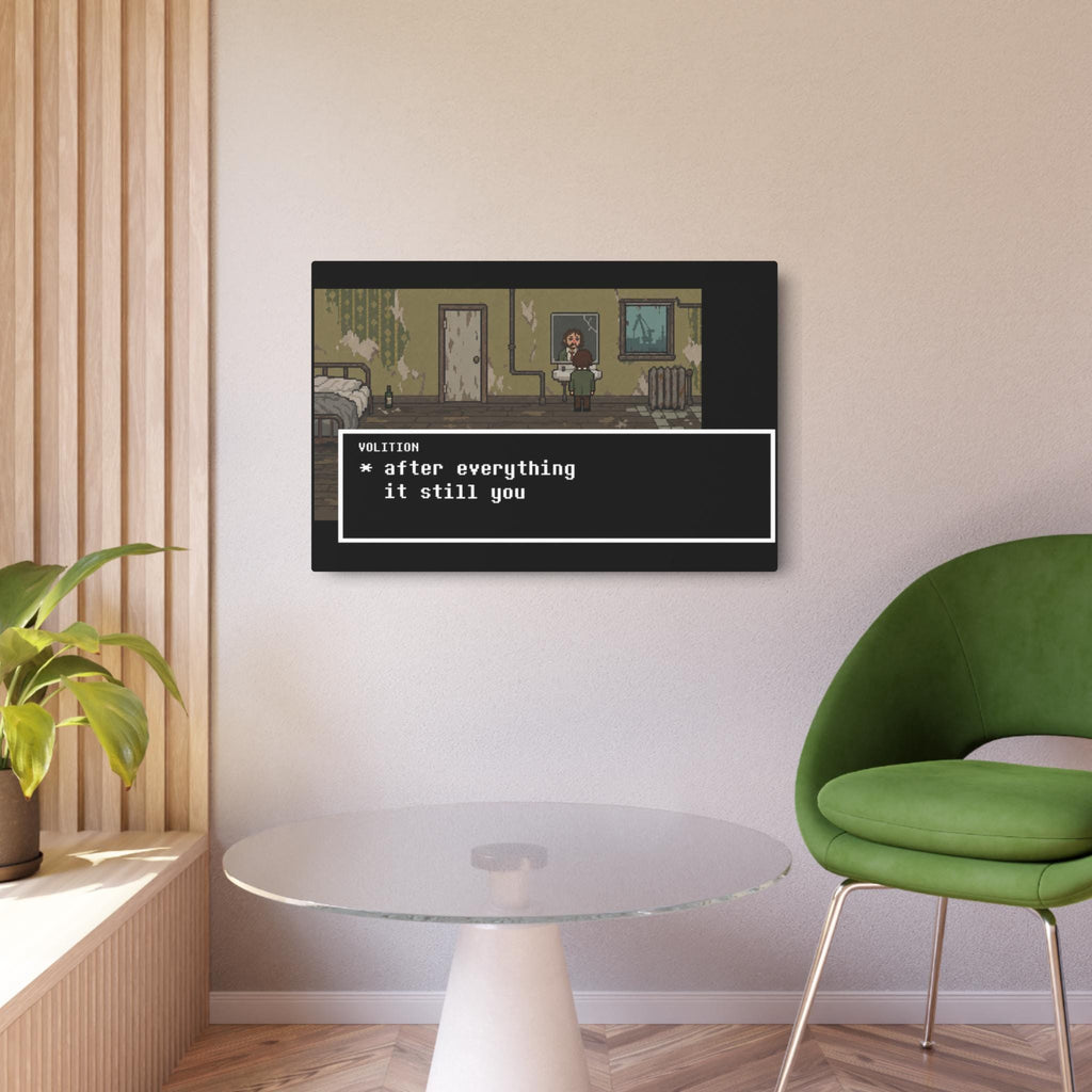 Undertale Inspired Disco Elysium Metal Sign, Harry Du Bois & Volition Pixel Art, Retro Gaming Wall Decor, Aluminum Gamer Gift