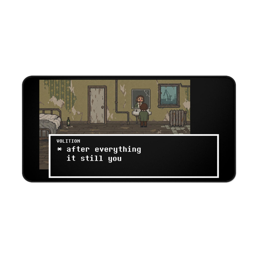 Undertale Inspired Disco Elysium Inspired Mouse Pad, Harry Du Bois Volition Pixel Art Desk Mat, Neoprene Gaming Mat, RPG Gamer Gift