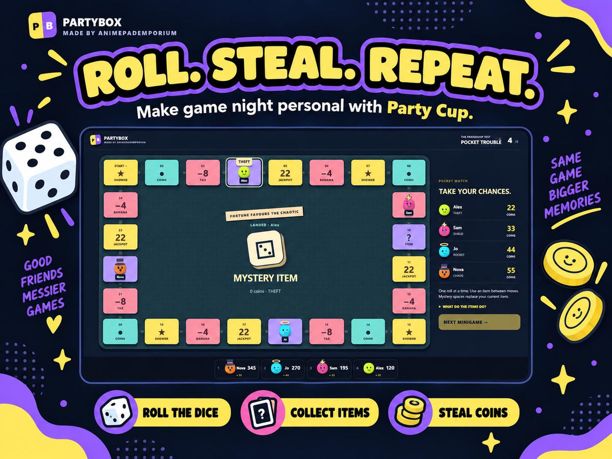 PartyBox: 19 Multiplayer Party Games for 2–8 Players | Phones as Controllers | Windows PC Digital Download